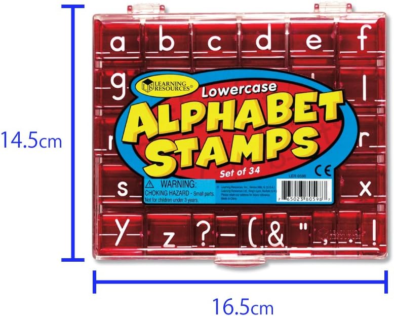 Learning Resources Lowercase Alphabet Stamps - Educational Printing Set for Early Literacy