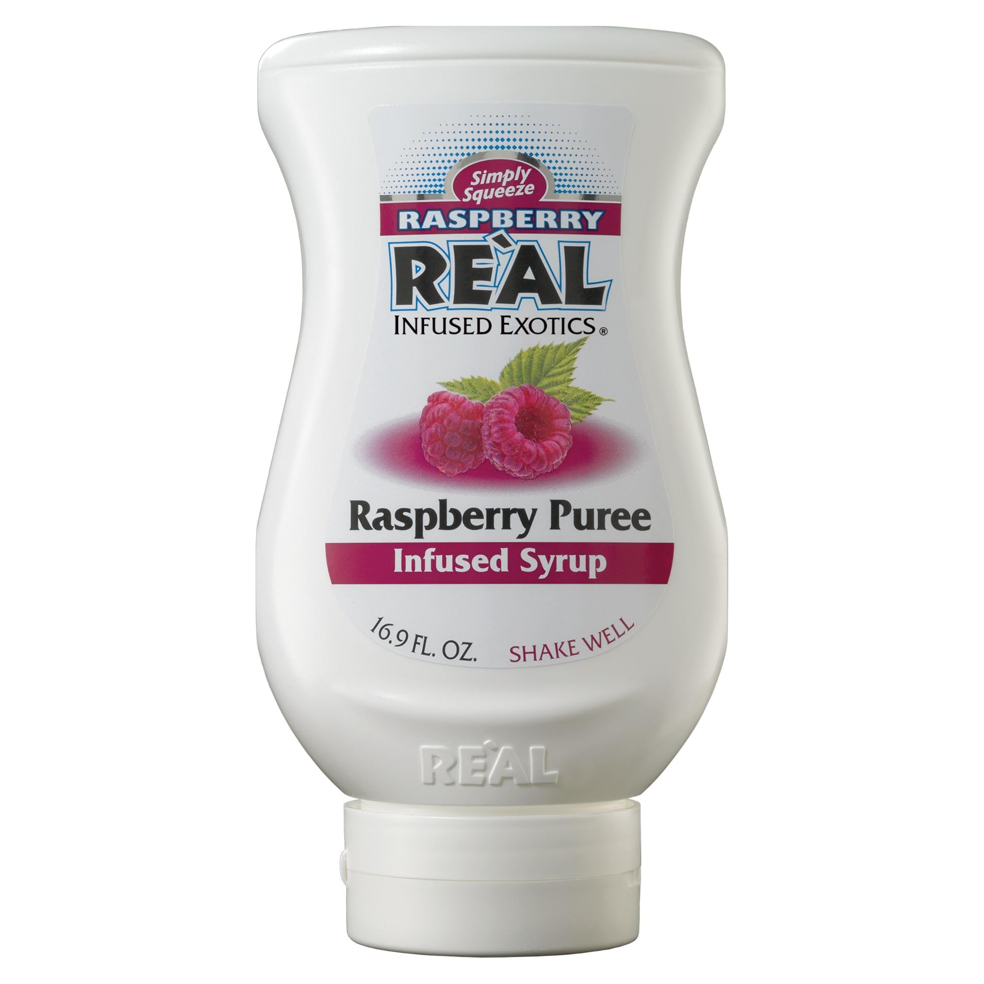 Reàl Infused Exotics Raspberry Puree Infused Fruit Syrup - 40% Real Raspberries | 500ml Squeezy Bottle 1