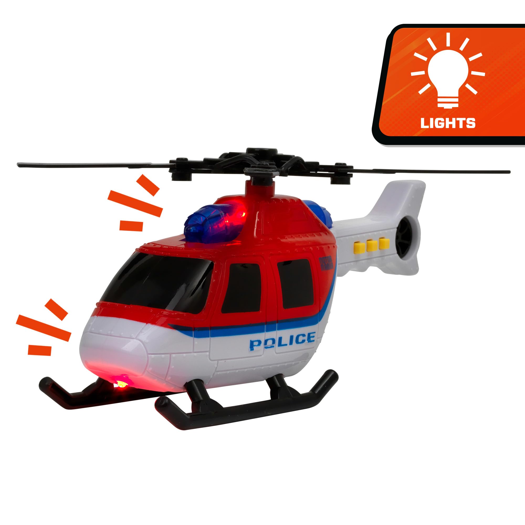 Motor Zone Police Helicopter - 18.5cm with Realistic Lights & Sound | Kid Toy 3
