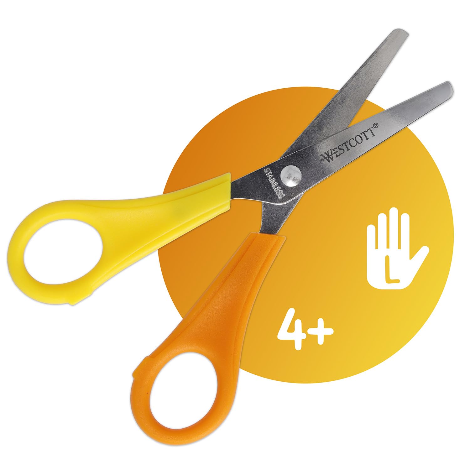 Westcott Kids Scissors E-21593 00 - Left-Handed, Blunt Tip, 13 cm (5") | Integrated Ruler 4