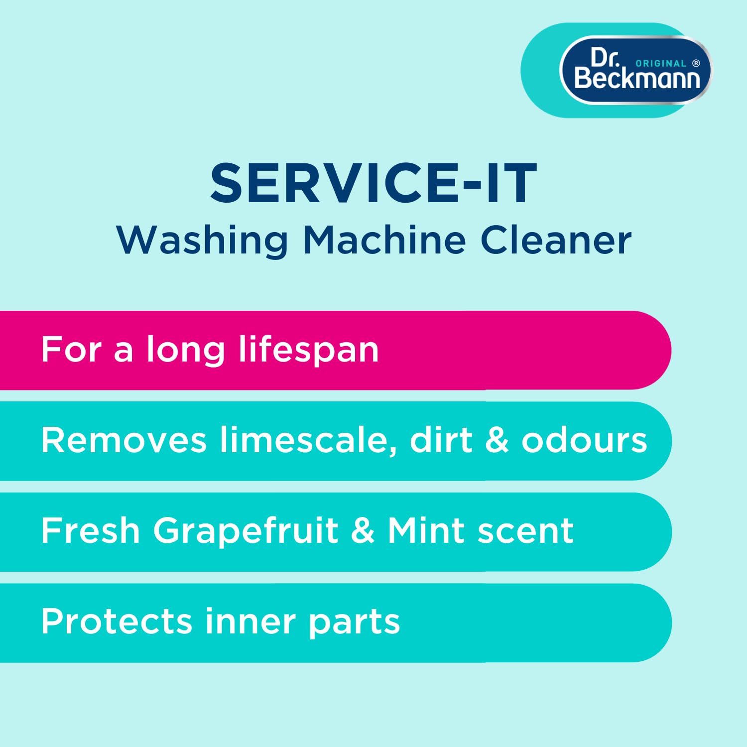 Dr. Beckmann Service-it Washing Machine Cleaner - Removes Limescale & Odour | 250 ml Liquid