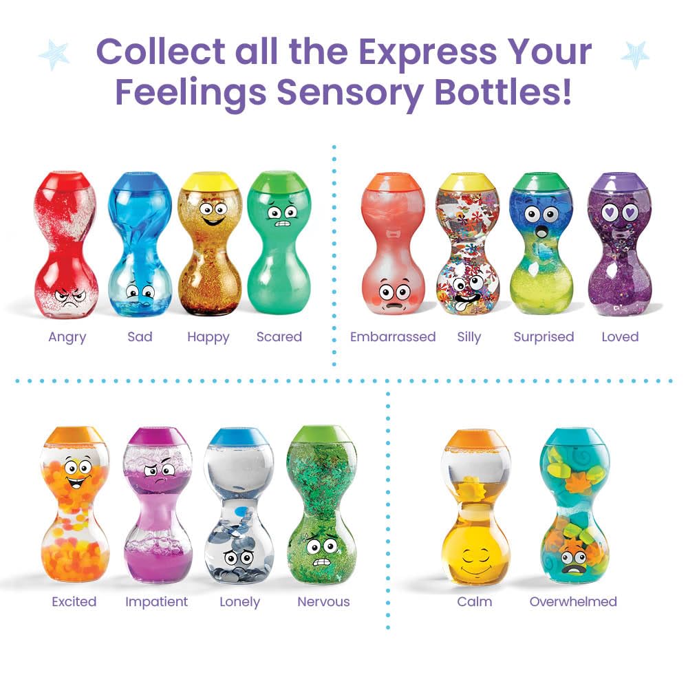 Learning Resources Express Your Feelings Sensory Bottles - Embarrassed, Silly, Surprised, Loved 4