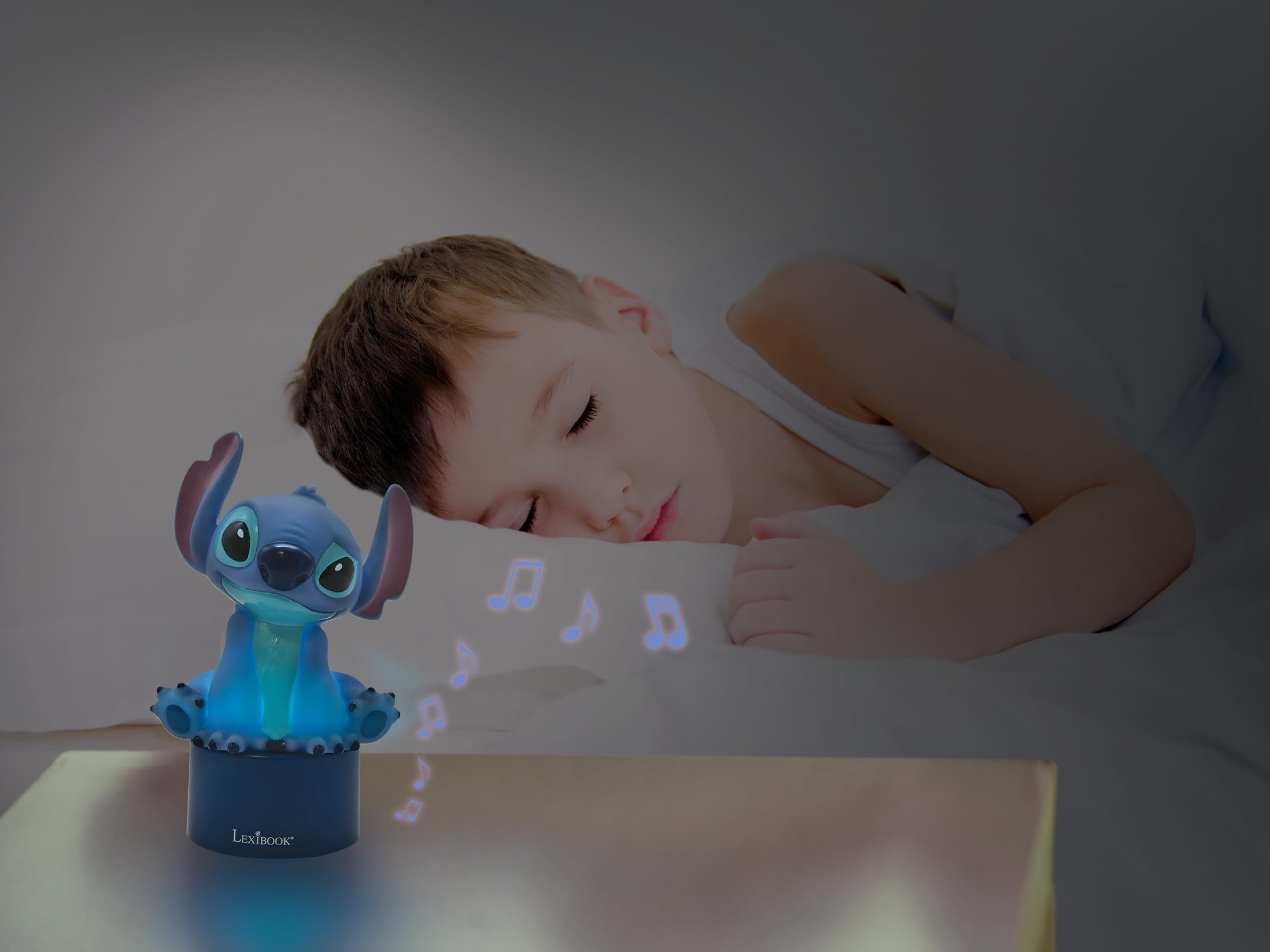 Lexibook - Disney Stitch Nightlight with Speaker, Color-Changing LED, Blue, NS01D 5