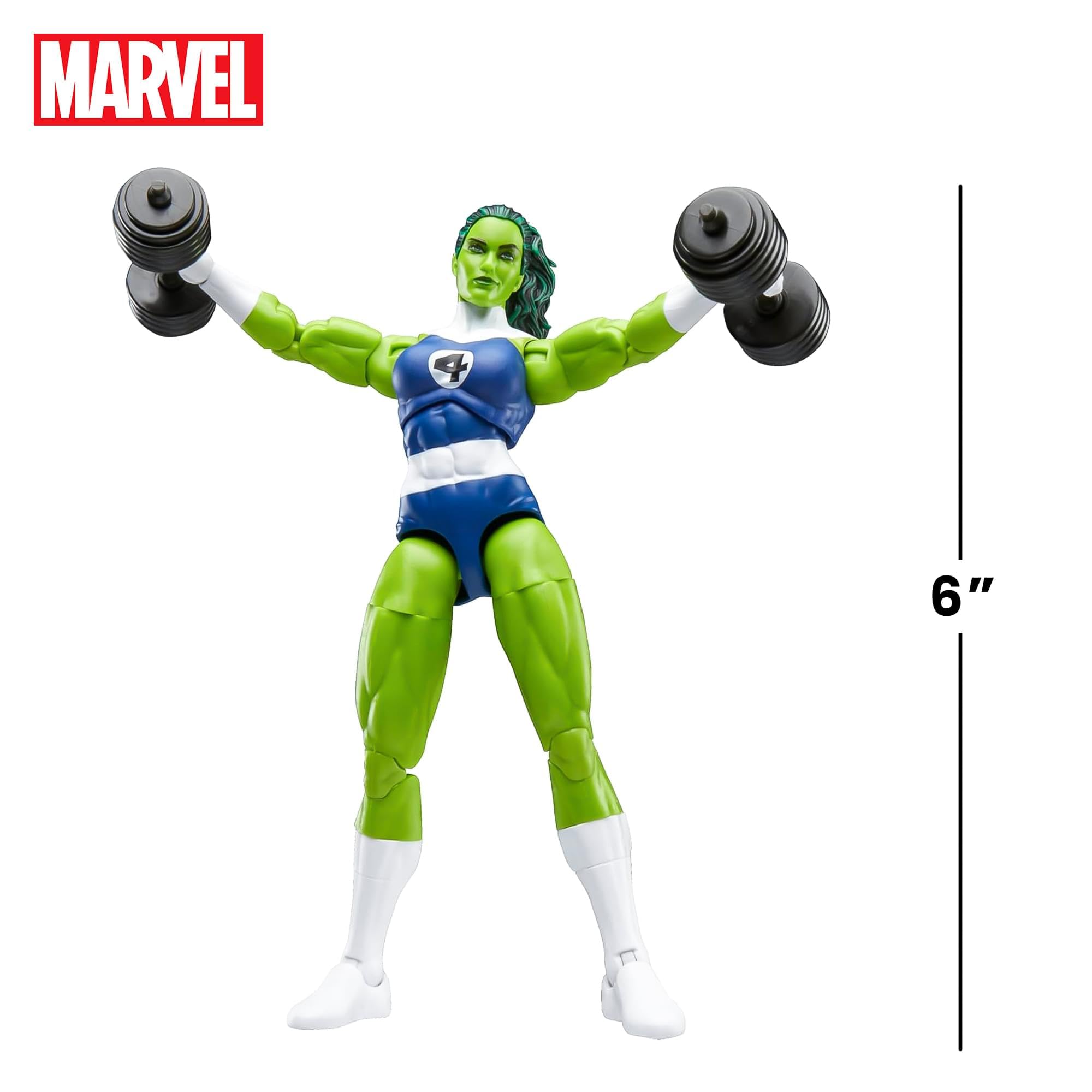 Marvel Legends Series She-Hulk Fantastic Four Action Figure | 6 Inch | Hasbro 5