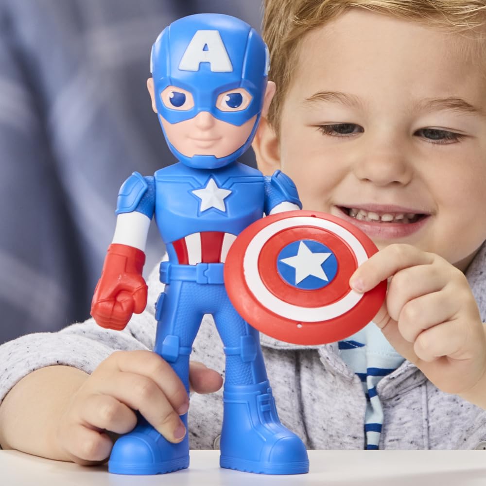 SPIDEY AND HIS AMAZING FRIENDS Captain America: Steve Rogers Action Figure | 9 Inch Poseable Toy 7