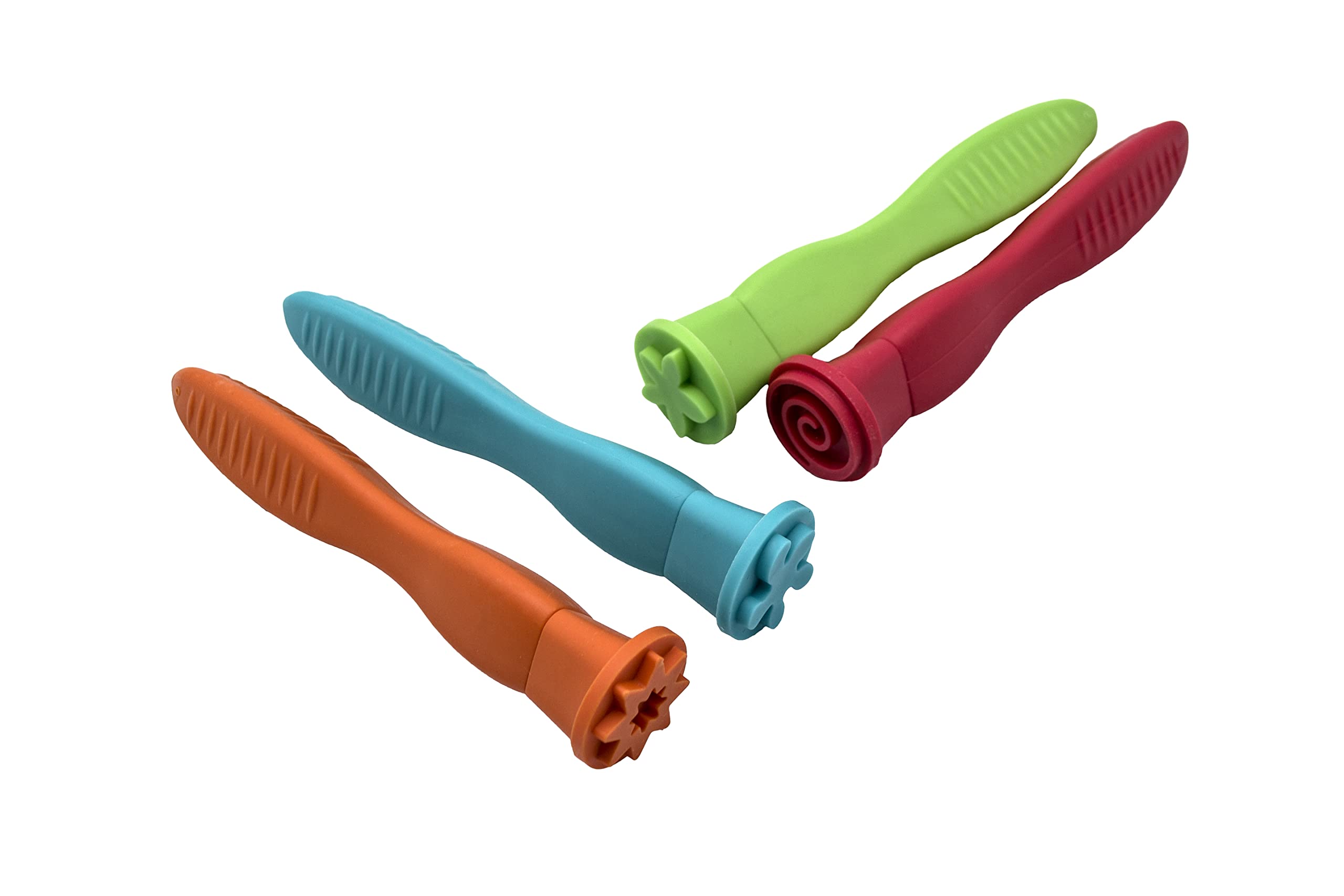 Craftplay Pattern Stampers - Pack of 4 Soft Grip Tools for Paint & Dough | Washable