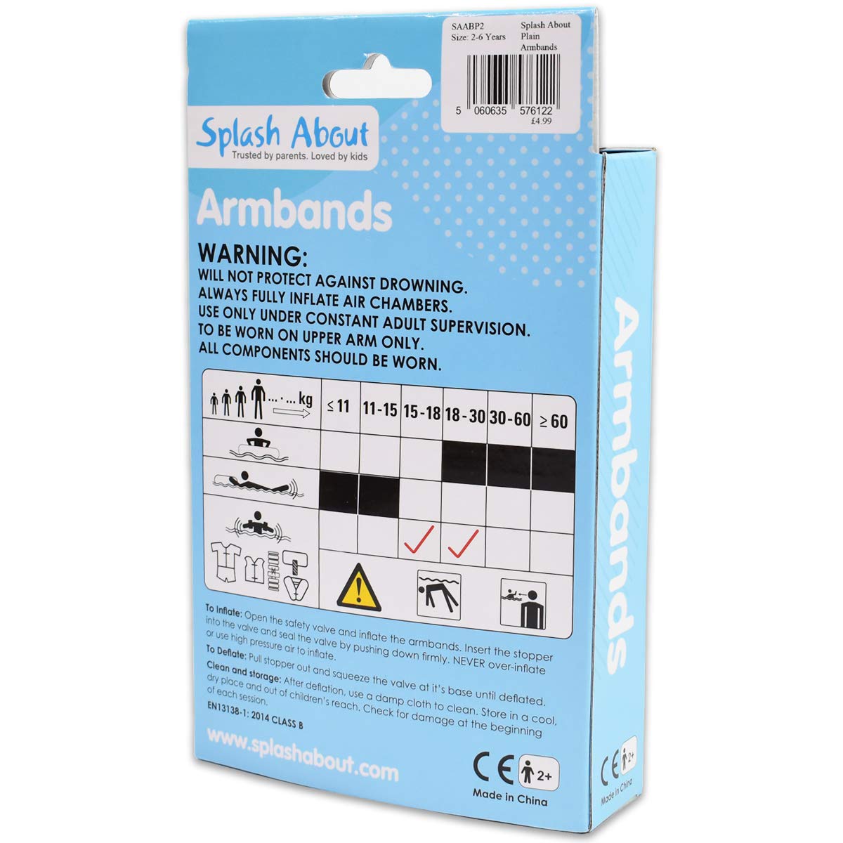 Splash About Arm Bands - Inflatable Swim Aids for 2-6 Years 4