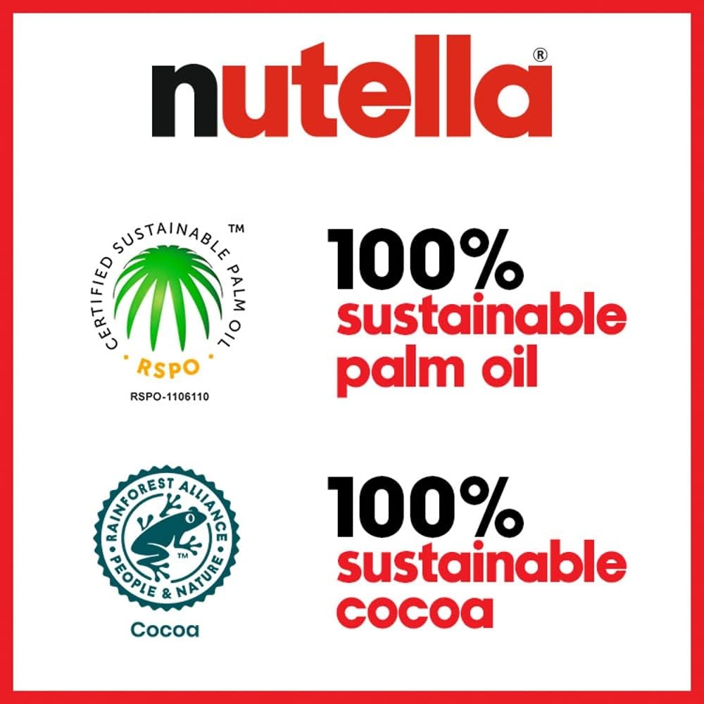 Nutella Hazelnut Chocolate Spread 350g Jar - Cocoa & Hazelnut Spread for Pancakes 4