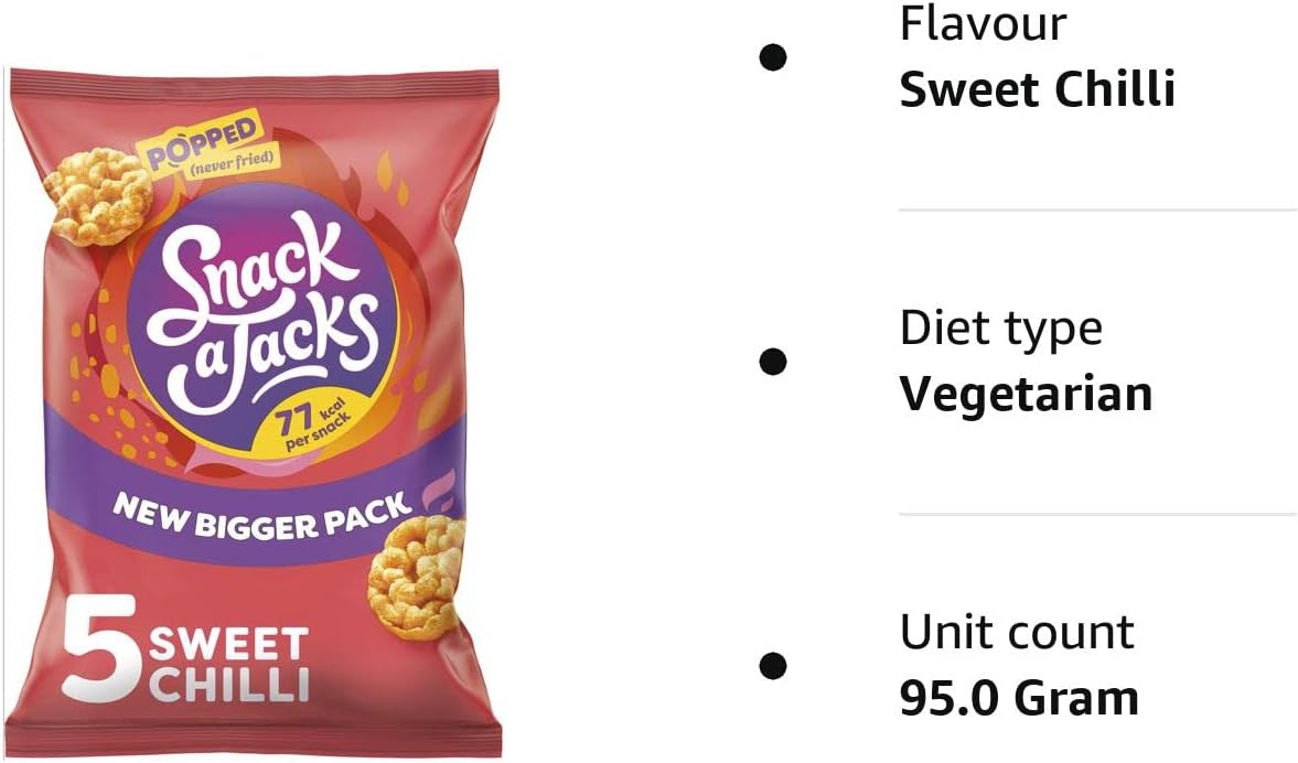 Snack a Jacks Crispy Sweet Chilli 5 X 19g