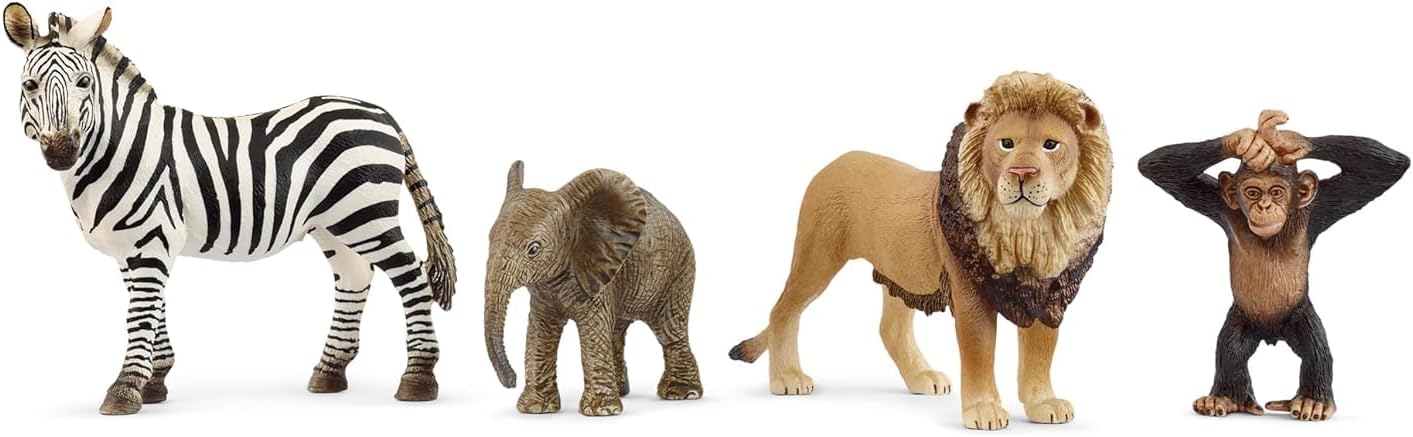 Schleich WILD LIFE Africa Starter Set - 4 Realistic Animal Figurines for Imaginative Play 5