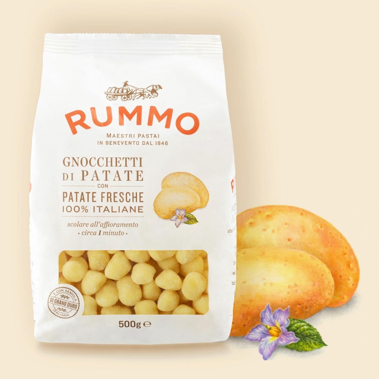 Rummo Gnocchi Di Patate Pasta No.117 - Light & Fluffy Italian Potato Pillow | 500g