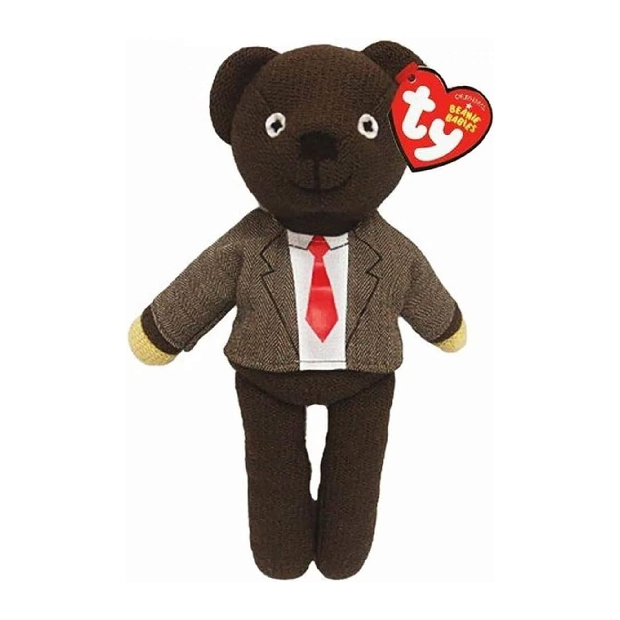 TY Mr. Bean Teddy Bear in Shirt & Tie - Soft Plush Toy Collectible