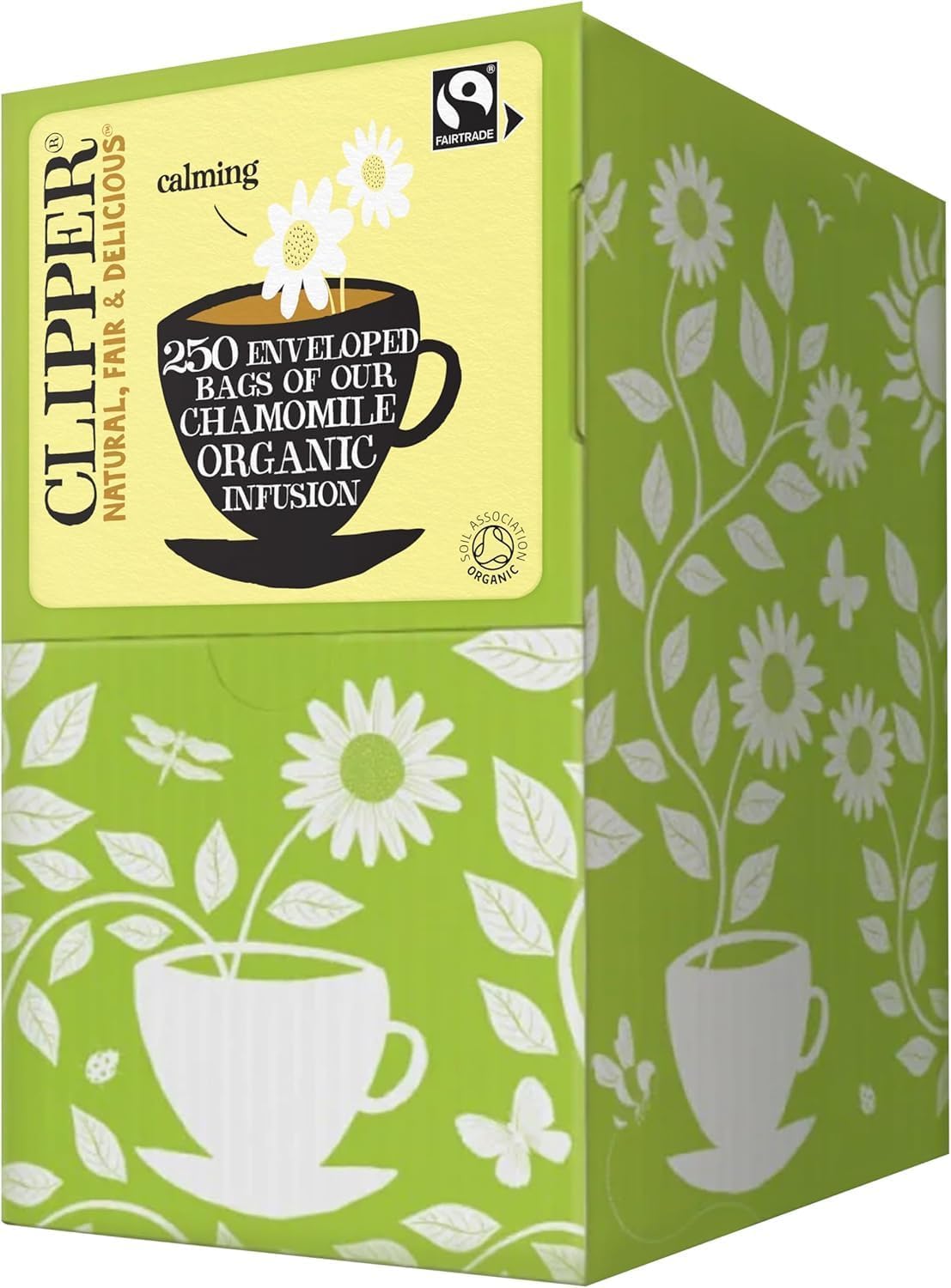 Clipper Natural, Fair & Delicious Organic Chamomile Herbal Tea Bags - 250 Count, Caffeine Free