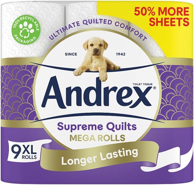 Andrex Supreme Quilts Mega Toilet Roll - 9 Rolls (13.5 Standard Rolls Equivalent) 6