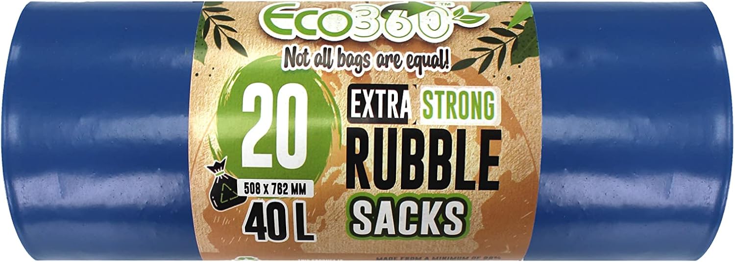 EcoBag 20 Super Strong Heavy Duty Rubble Sacks 40L - Blue (ECO20RB)