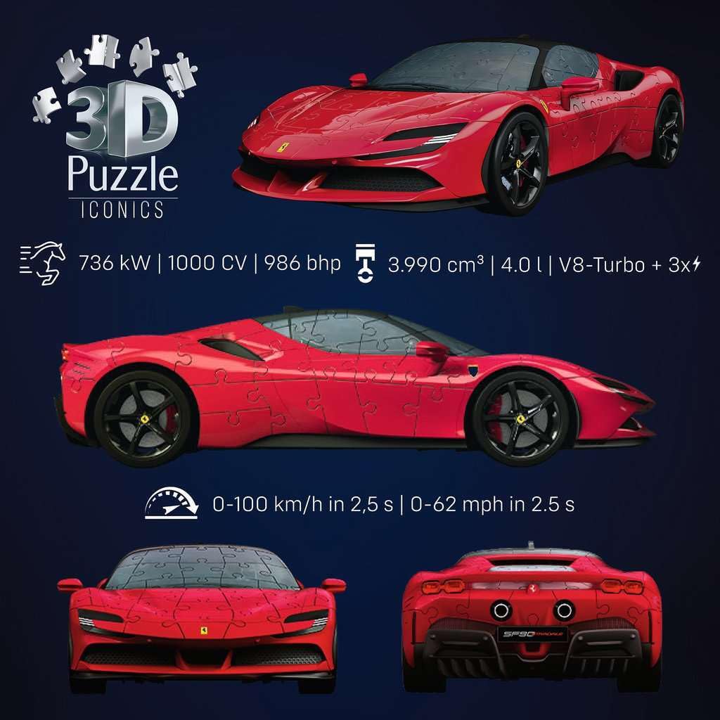 Ravensburger Ferrari Stradale 108-Piece 3D Jigsaw Puzzle 18
