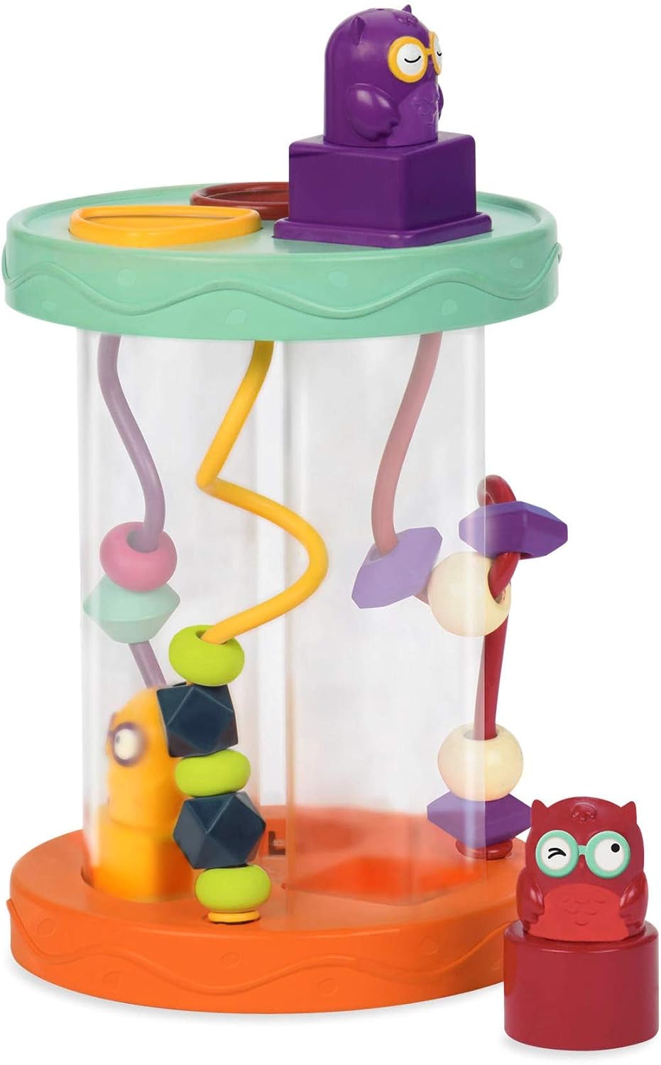 B. Toys Hooty-Hoo Owl Shape Sorter - Educational Baby Toy with Bead Maze & Whacky Sounds 3