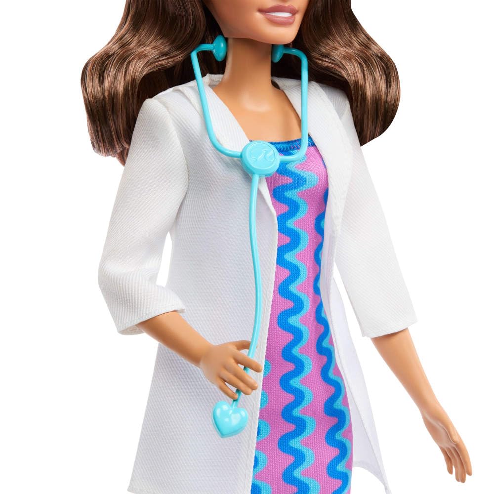 Barbie Careers Doctor Doll - Role Play Toy with Removable Coat & Stethoscope for Kids 3+ 5