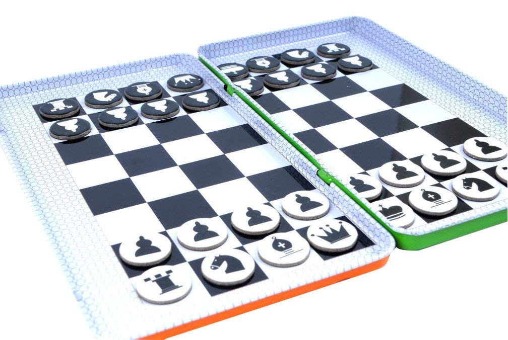 The Purple Cow Chess Magnetic Travel Game in Purple Tin 9