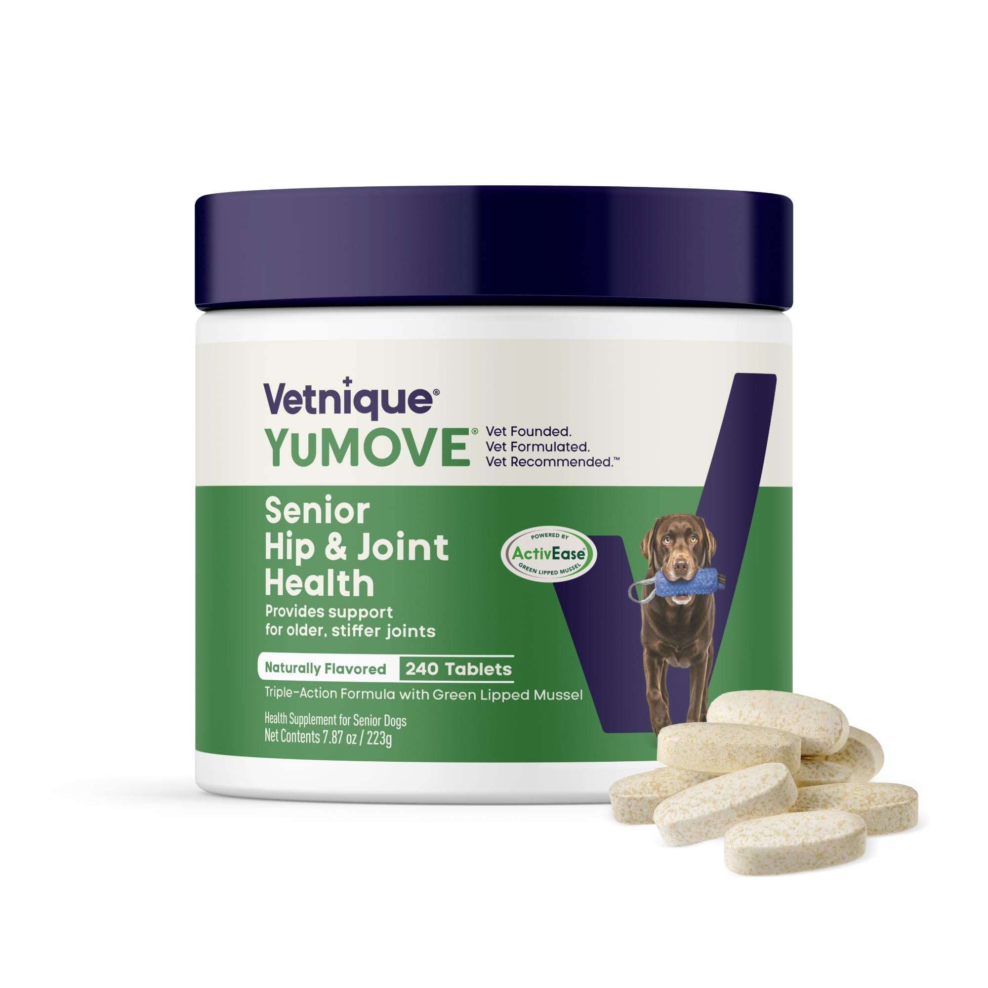 YuMOVE Senior Dog - Higher Strength Hip and Joint Supplement | 240 Tablets | Seafood Flavor 1
