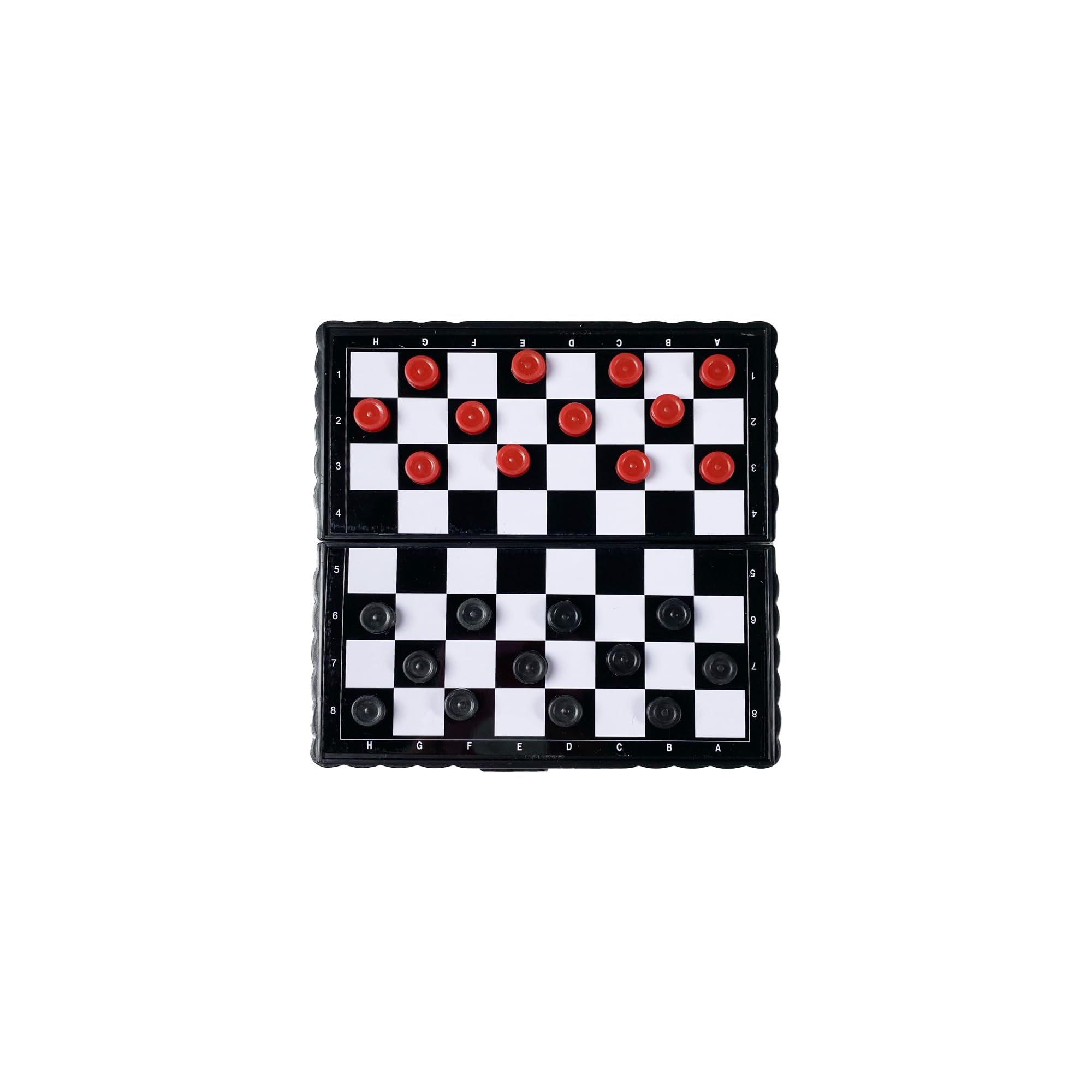 Paul Lamond Magnetic Travel Draughts Game Black Foldable Board