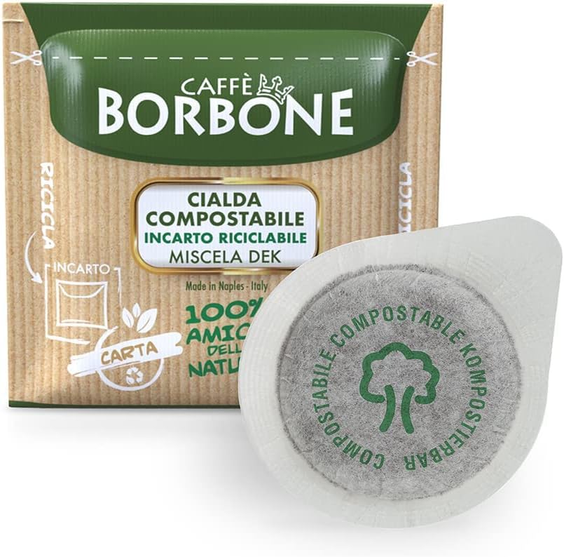 Caffè Borbone - Decaffeinated Coffee Compostable Pods (150 Pods, ESE 44mm)