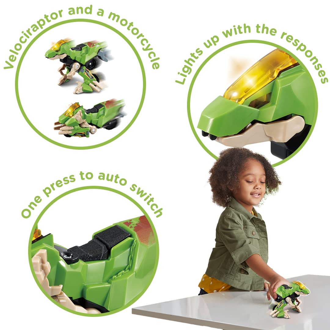 VTech Switch & Go Dinos Burnout The Velociraptor - 2-in-1 Motorcycle to Dinosaur Transforming Toy 8