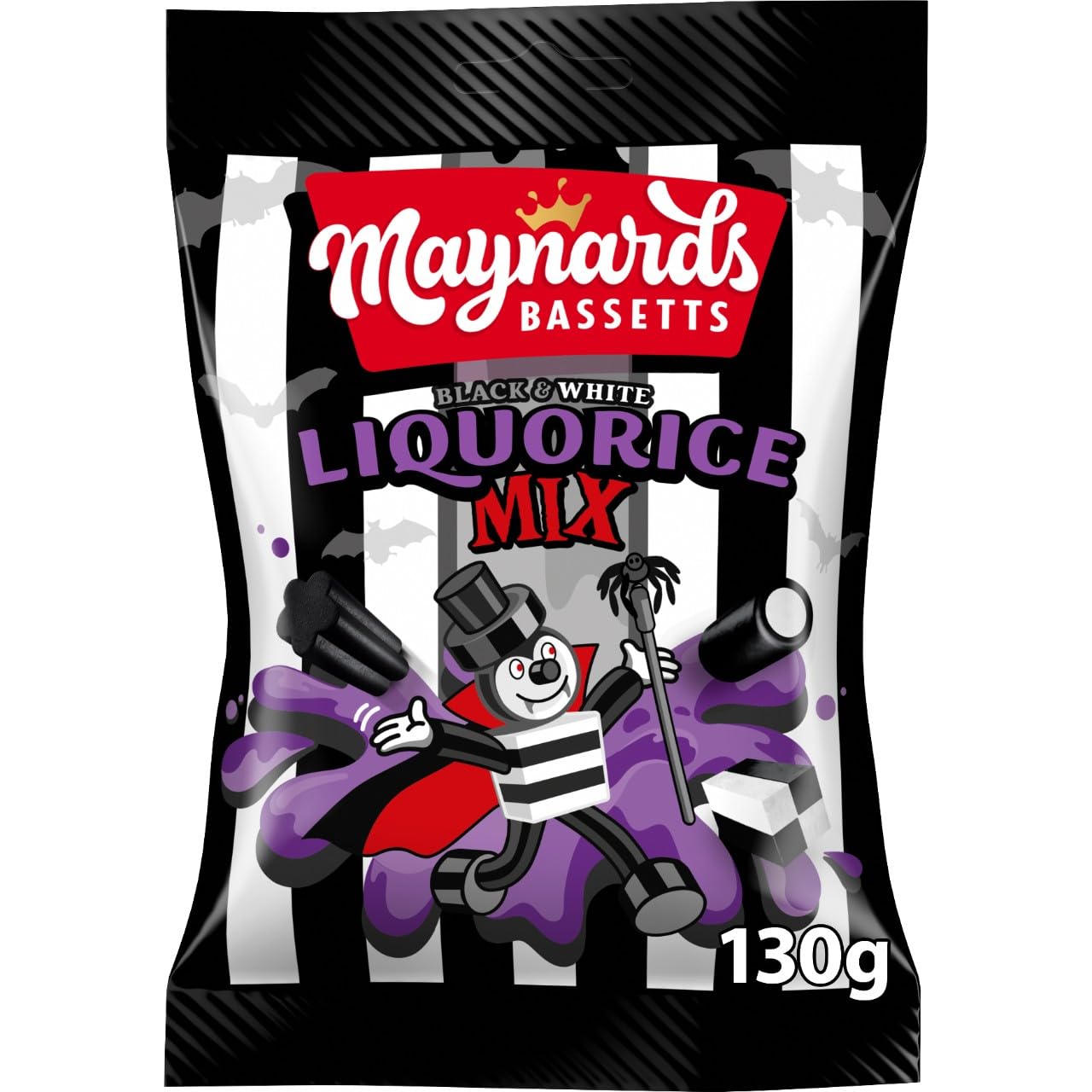 Maynards Bassetts Black & White Liquorice Mix - 10 Pack Halloween Treat Assortment 6