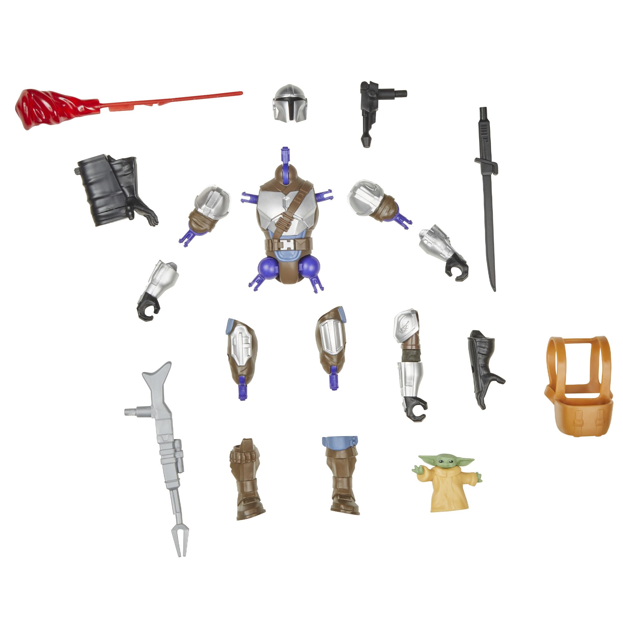 Star Wars MixMashers The Mandalorian & Grogu Deluxe Action Figure Set | Mix & Match Customization