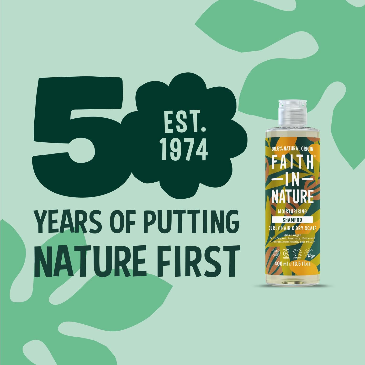 Faith In Nature Natural Shea & Argan Shampoo, Moisturising for Curly Hair & Dry Scalp, Vegan & Cruelty Free, No SLS, Silicones or Parabens, 400ml 7