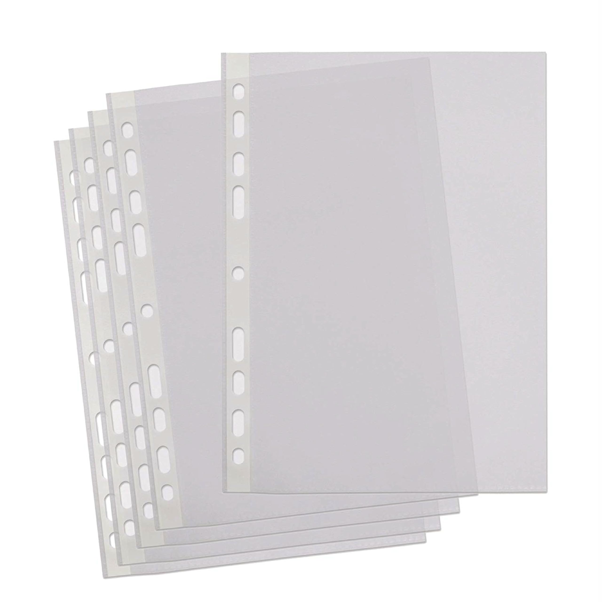 SUMMIT Punched Pockets A4 - Clear Embossed Finish | Universal Multi-Punch | 100 Pack