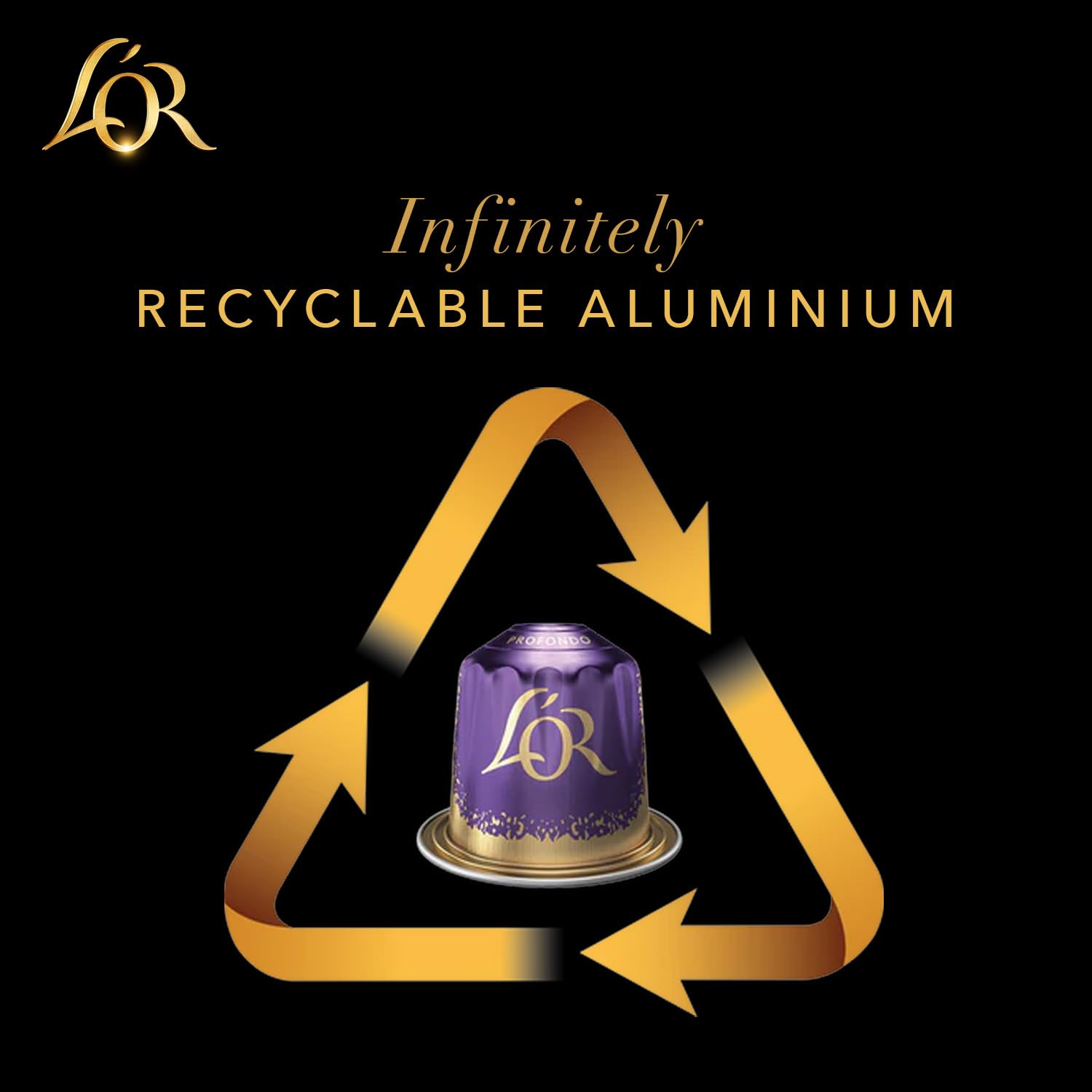 L'OR Espresso Ristretto Coffee Pods x10 Intensity 11 - Aluminum Capsules for Nespresso Machines