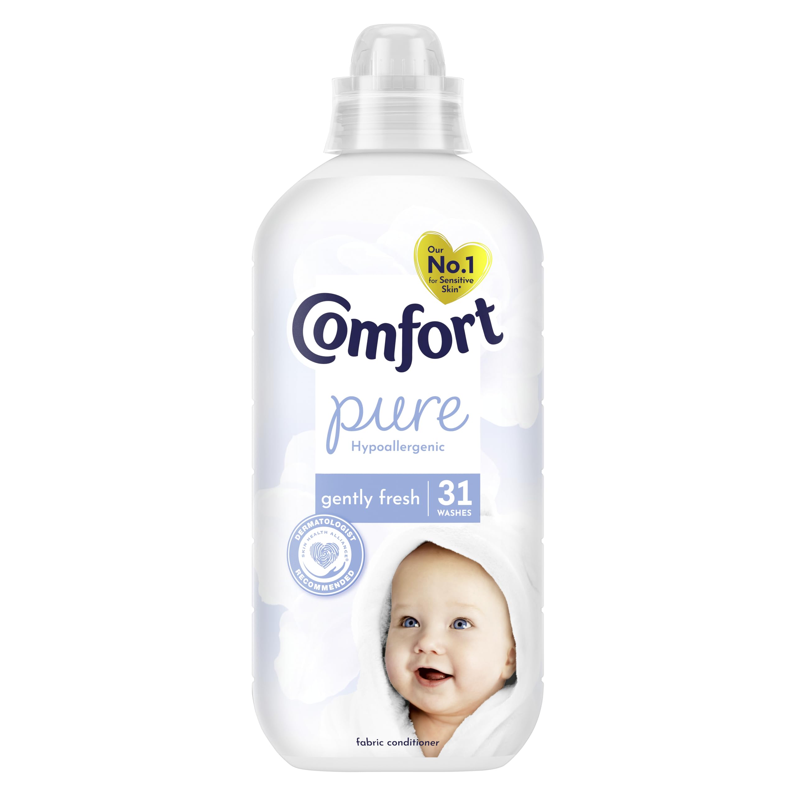 Comfort Pure Hypoallergenic Fabric Conditioner - Dermatologist Recommended for Sensitive Skin