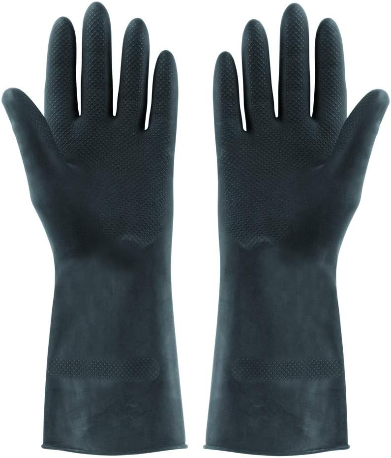 Elliott - Extra Large Extra Tough Rubber Gloves, Black