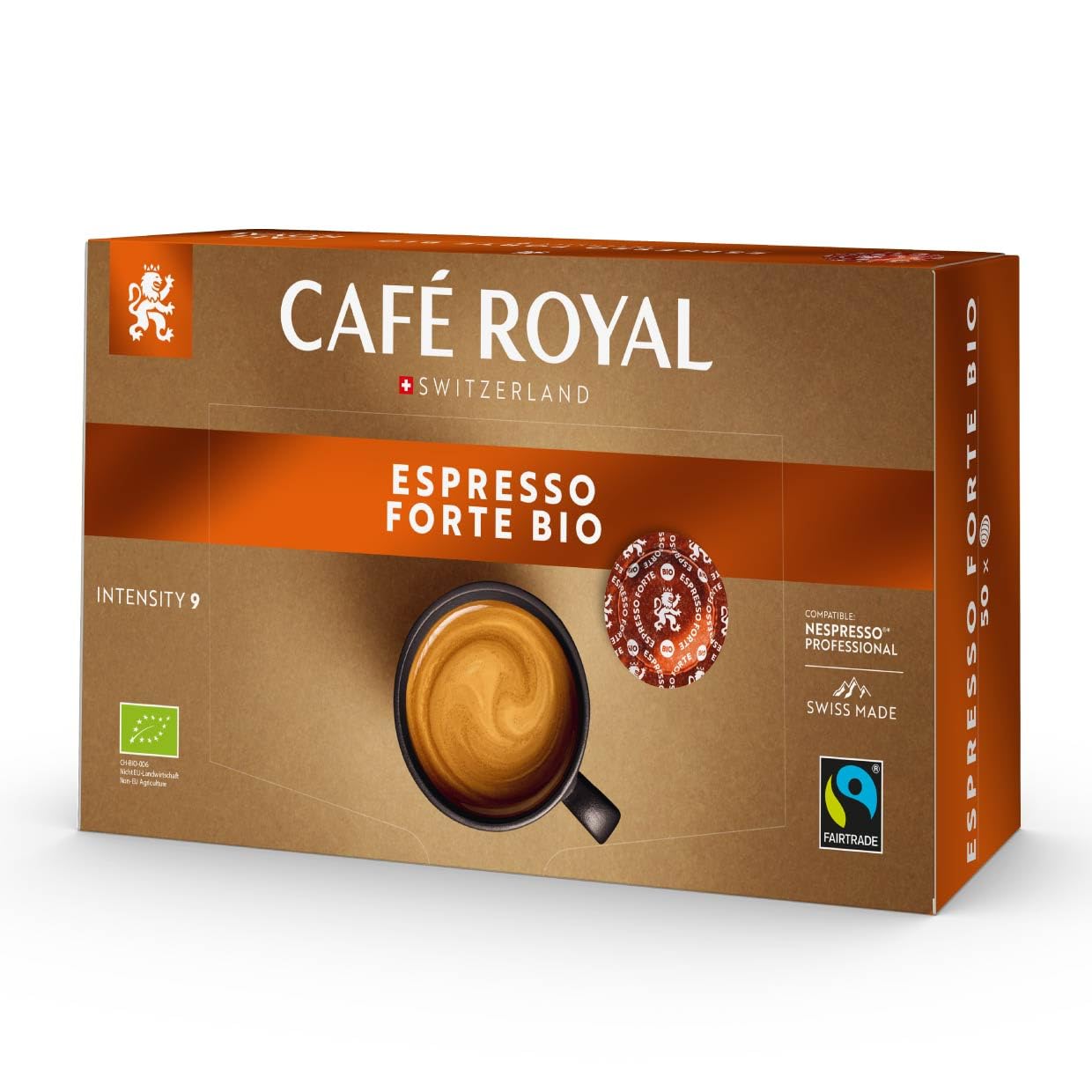 Café Royal Professional Pads - Organic Espresso Forte | 50 Count | Nespresso Professional Compatible 1