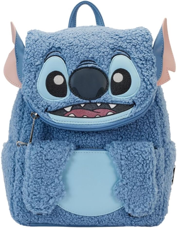 Loungefly Stitch Plush Pocket Mini Backpack