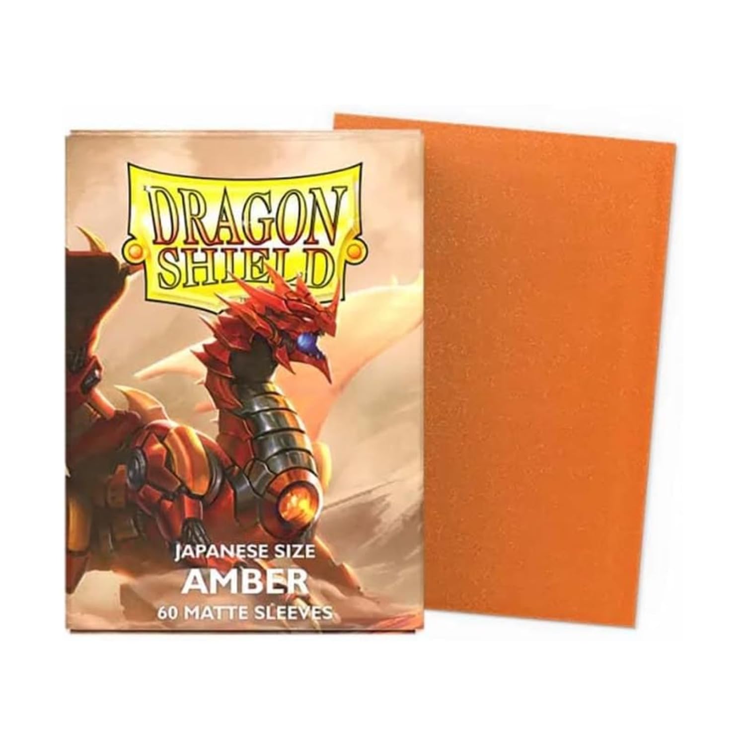 Dragon Shield Japanese Matte - Amber Card Sleeves (60 Count)