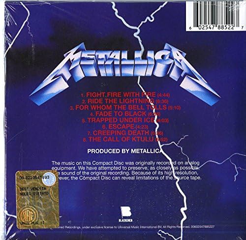 Metallica - Ride The Lightning - Audio CD
