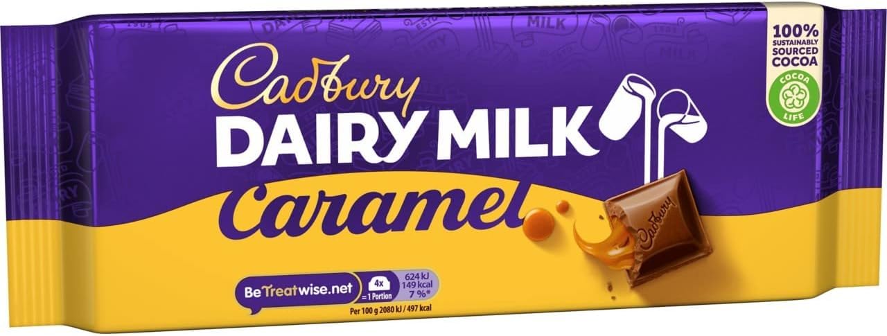 Cadbury Dairy Milk Caramel Chocolate Bar, 180g 4