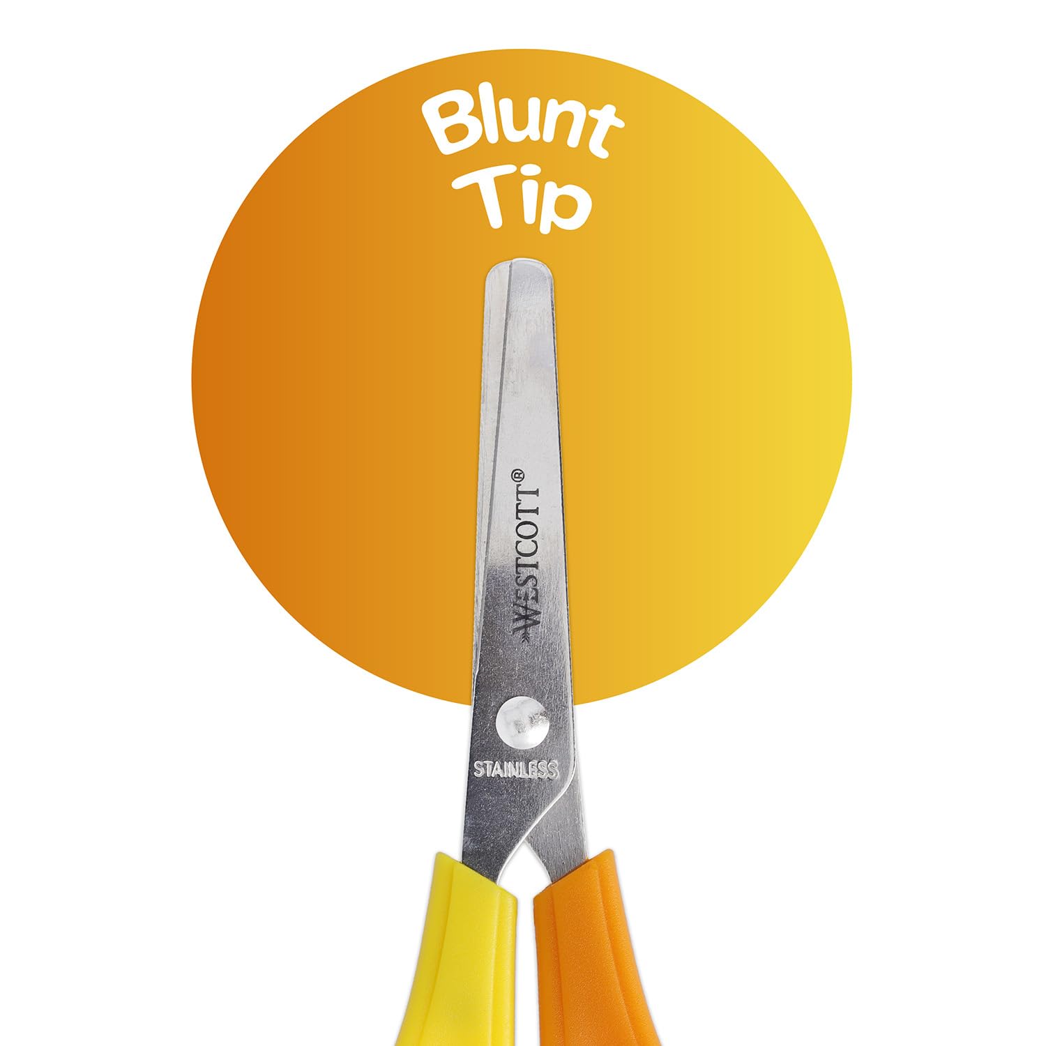 Westcott Kids Scissors E-21593 00 - Left-Handed, Blunt Tip, 13 cm (5") | Integrated Ruler 3