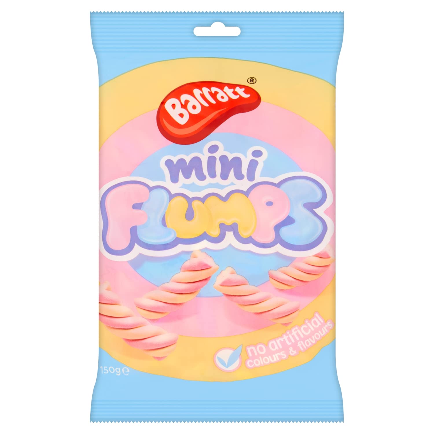 Barratt Mini Flumps 150g - Vanilla Fluffy Marshmallow Twist Sweets