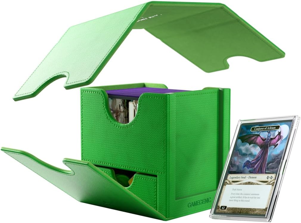 Gamegenic Magic: The Gathering Commander Sidekick Pro 100+ XL Deck Box Green 6