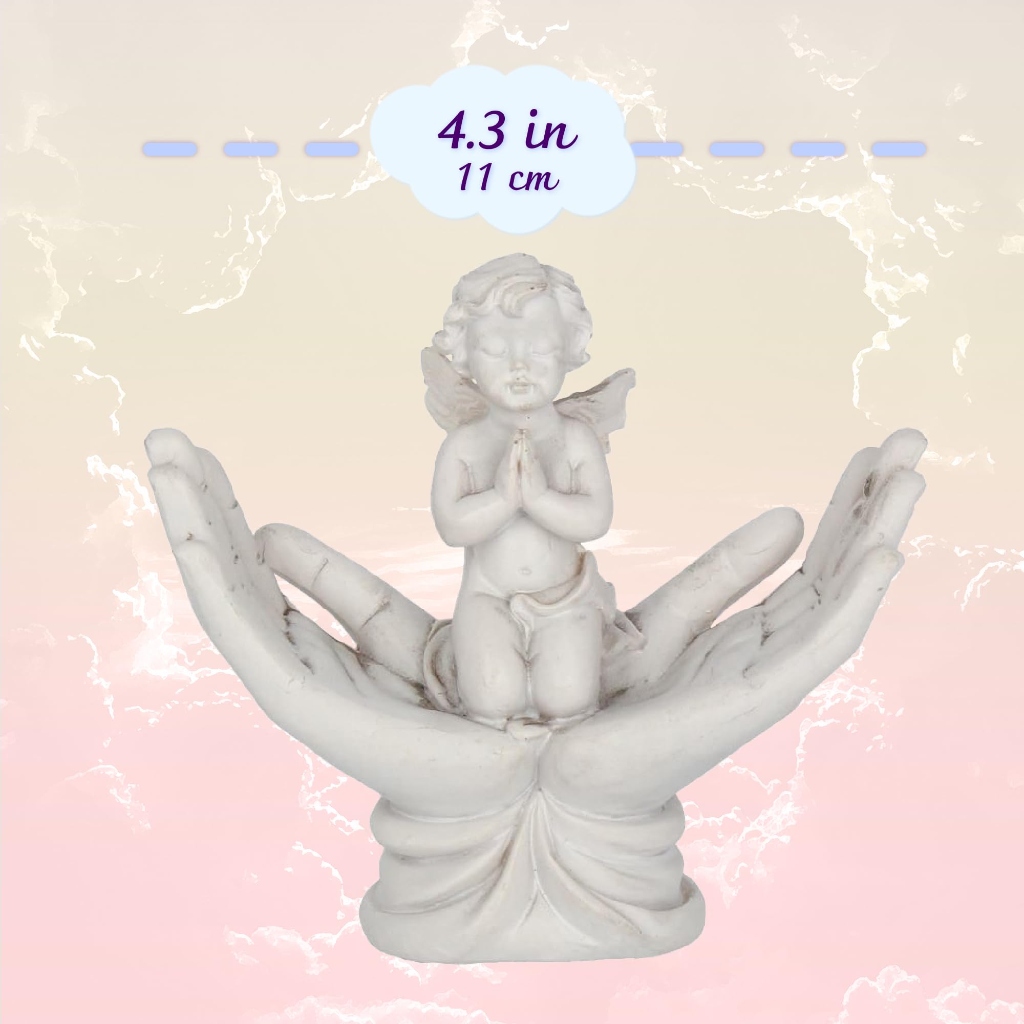 Nemesis Now Raised To Heaven Cherub Figurine - White Resin Angel Statue NEM3997 9