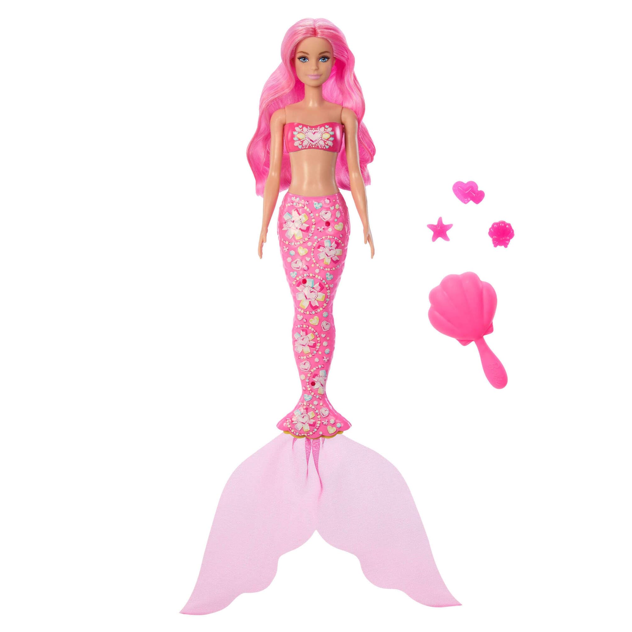 Barbie Color Reveal Mermaid Doll & 6 Surprises | Color Change Hair | Model JMW61