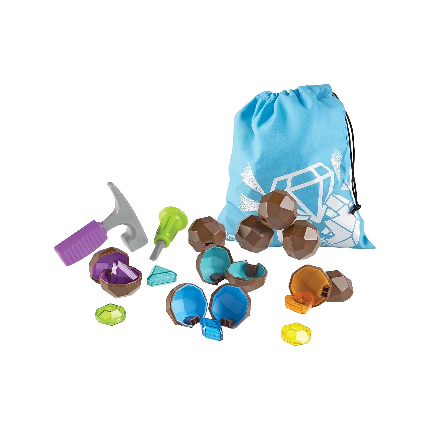 Learning Resources Rock 'n' Gem Surprise - Educational Playset for Sorting, Matching & Counting (Ages 3+) 11