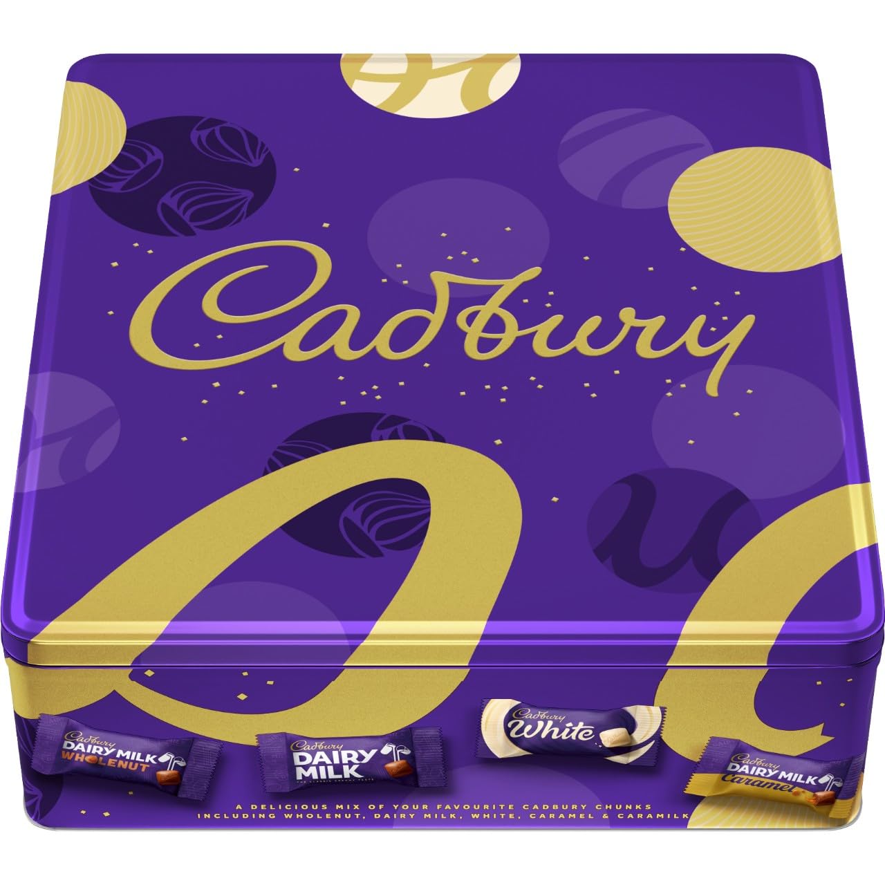 Cadbury Chocolate Chunks Festive Selection Tin - 700g Assorted Dairy Milk & Seasonal Chocolate Treats