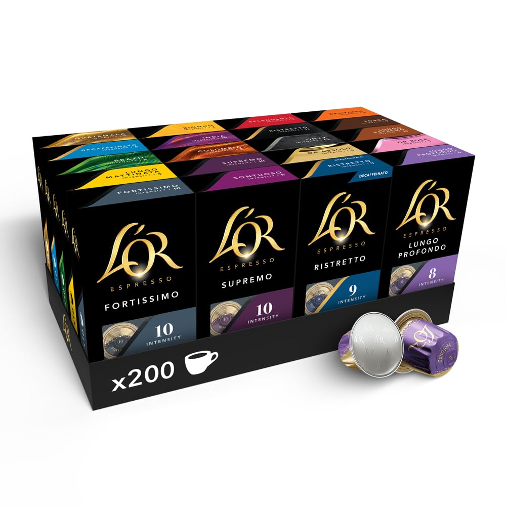 L"OR Grand Assortment Variety Bundle Coffee Pods x20 (Pack of 20, Total 200 Capsules)