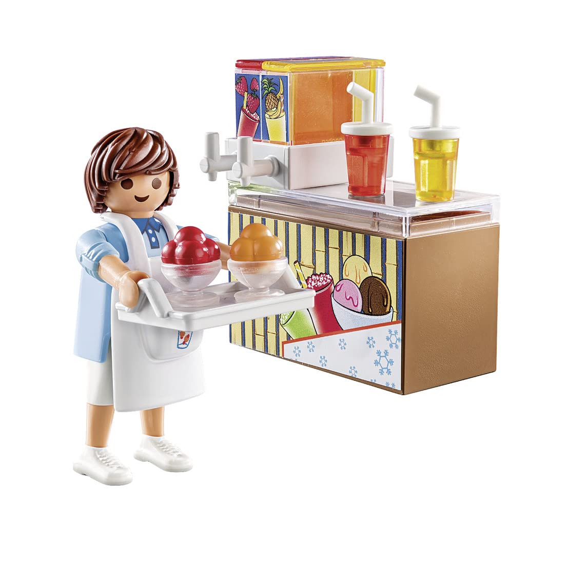 Playmobil 70251 Street Vendor - Ice Cream & Slushy Playset for Kids 4-10 5
