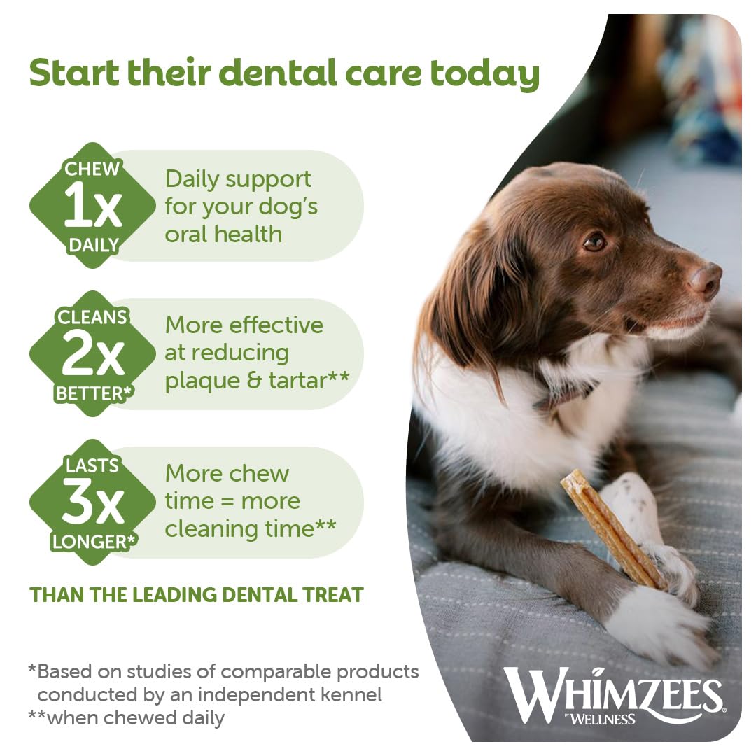 WHIMZEES Stix M Dental Sticks for Medium Dogs | 30 Pieces | Vegetarian & Grain-Free 6