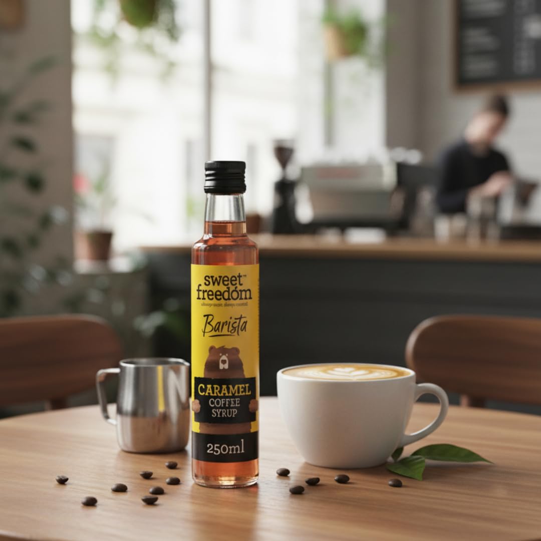 Sweet Freedom Barista Caramel Syrup - Refined Sugar Free, Fat Free | 250 ml Bottle 3